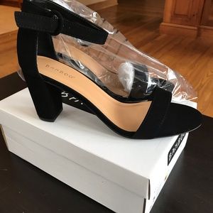 BAMBOO Women’s Block Heel Sandal w/ Ankle Strap